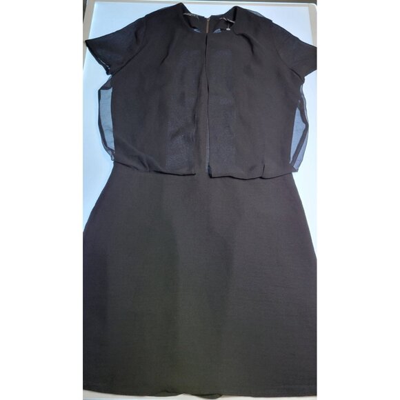 SCOTCH & SODA Maison Black Dress Size 4 Petite The Little Black Dress Midi - Picture 8 of 16